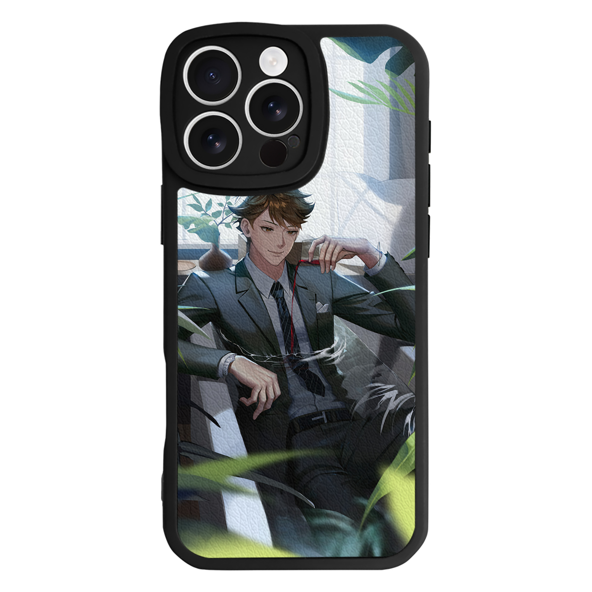 （画像用） ハイキュー!! Haikyu!! 【iPhone 16シリーズ対応】シリコンスマホケース（レザー調） 材質：シリコン